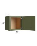 Midtown Hunter Green Shaker 15x15 Wall Cabinet