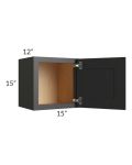 Midtown Black Shaker 15x15 Wall Cabinet