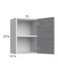 Euro Grey 15x22-5/8 Wall Cabinet