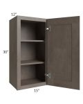 Natural Grey Shaker 15x30 Wall Cabinet 