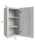 Heather Grey Shaker 15x30 Wall Cabinet