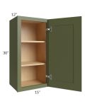 Midtown Hunter Green Shaker 15x30 Wall Cabinet