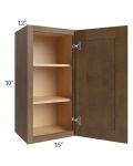 Midtown Mocha Shaker 15x30 Wall Cabinet