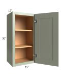 Midtown Pistachio Green Shaker 15x30 Wall Cabinet