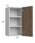 Milan Pecan 15x30 Wall Cabinet