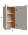 Stratton Light Grey Shaker 15x30 Wall Cabinet