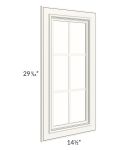 Signature Vanilla Glaze 15x30 Mullion Glass Door Only with Glass Included