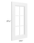 Providence White 15x30 Mullion Glass Door Only with Glass Included