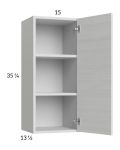 Euro White Grain 15x35-1/4 Wall Cabinet