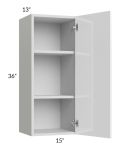 Milan White Gloss 15x36 Wall Cabinet