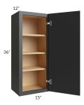 Vienna Black 15x36 Wall Cabinet