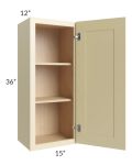 Phoenix Cream Glaze 15x36 Wall Cabinet