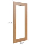 Artisan Walnut Shaker 15x36 Glass Door Only with Glass Included
