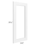 Vista White Shaker 15x36 Glass Door Only with Glass Included