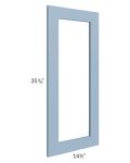 Sky Blue Shaker 15x36 Glass Door Only with Glass Included