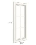 Signature Vanilla 15x36 Mullion Glass Door Only with Glass Included