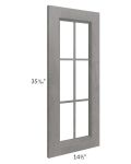 Providence Slate Grey 15x36 Mullion Glass Door Only with Glass Included