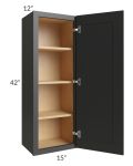 Midtown Black Shaker 15x42 Wall Cabinet