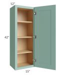 Midtown Mint Green Shaker 15x42 Wall Cabinet