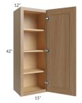Asheville Rift Oak Shaker 15x42 Wall Cabinet
