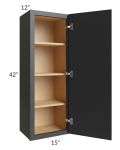 Vienna Black 15x42 Wall Cabinet