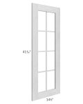 Heather Grey Shaker 15x42 Mullion Glass Door Only with Glass Included