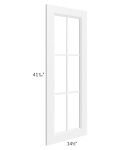 Signature Vanilla 15x42 Mullion Glass Door Only with Glass Included