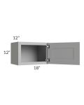 Pewter Grey Shaker 18x12 Wall Cabinet