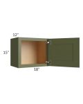 Midtown Hunter Green Shaker 18x15 Wall Cabinet