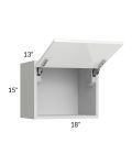 Milan White Gloss 18x15 Lift-Up Door Wall Cabinet