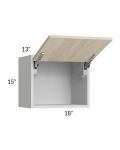 Milan Natural 18x15 Lift-Up Door Wall Cabinet
