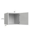 Euro White Grain 18x17-5/8x24 Wall Cabinet