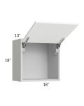 Milan White Matte 18x18 Lift-Up Door Wall Cabinet