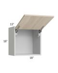Milan Natural 18x18 Lift-Up Door Wall Cabinet