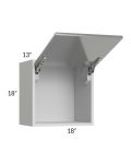 Milan Grey Gloss 18x18 Lift-Up Door Wall Cabinet