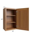 Artisan Walnut Shaker 18x30 Wall Cabinet