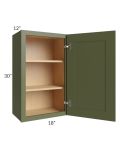 Midtown Hunter Green Shaker 18x30 Wall Cabinet