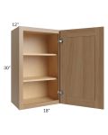 Asheville Rift Oak Shaker 18x30 Wall Cabinet