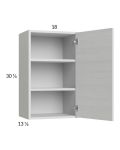 Euro White Grain 18x30-1/4 Wall Cabinet