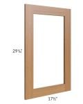 Artisan Walnut Shaker 18x30 Glass Door Only with Glass Included