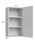 Euro White Grain 18x35-1/4 Wall Cabinet