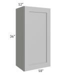 Midtown Painted Grey Shaker 18x36 Wall Cabinet