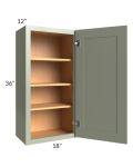 Midtown Pistachio Green Shaker 18x36 Wall Cabinet