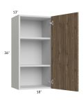 Milan Pecan 18x36 Wall Cabinet