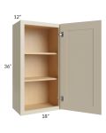 Stratton Khaki Shaker 18x36 Wall Cabinet 