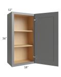 Stratton Dark Grey Shaker 18x36 Wall Cabinet 