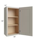 Stratton Light Grey Shaker 18x36 Wall Cabinet