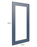 Portland Navy Blue 18x36 Glass Door Only with Glass Included 