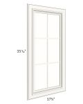 Signature Vanilla 18x36 Mullion Glass Door Only with Glass Included