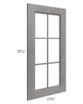 Providence Slate Grey 18x36 Mullion Glass Door Only with Glass Included
